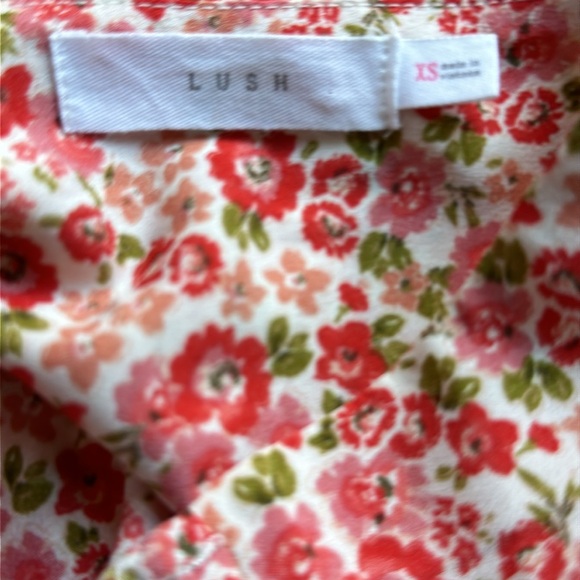 Anthropologie Lush Floral Square Neck Long Sleeve Blouse Cutout Shirred … - Picture 13 of 13